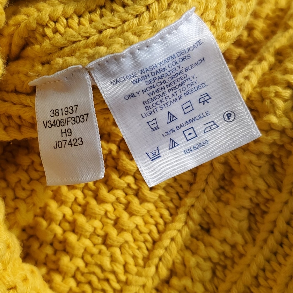LAND'S END ▪︎ Women's 100% Cotton Cable Knit Sweater, Size M, Like New - Picture 8 of 9